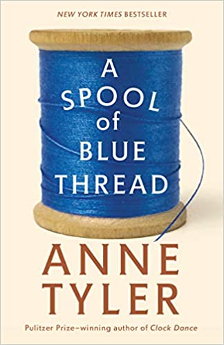 a spool of blue thread